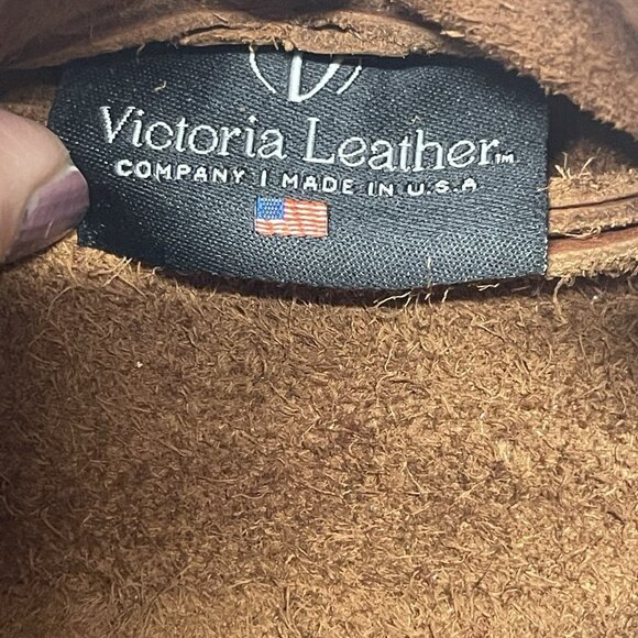 Vintage Victoria Leather Co. Bag Made in USA Brown Genuine Zip Leather Belt Bag - Picture 3 of 8
